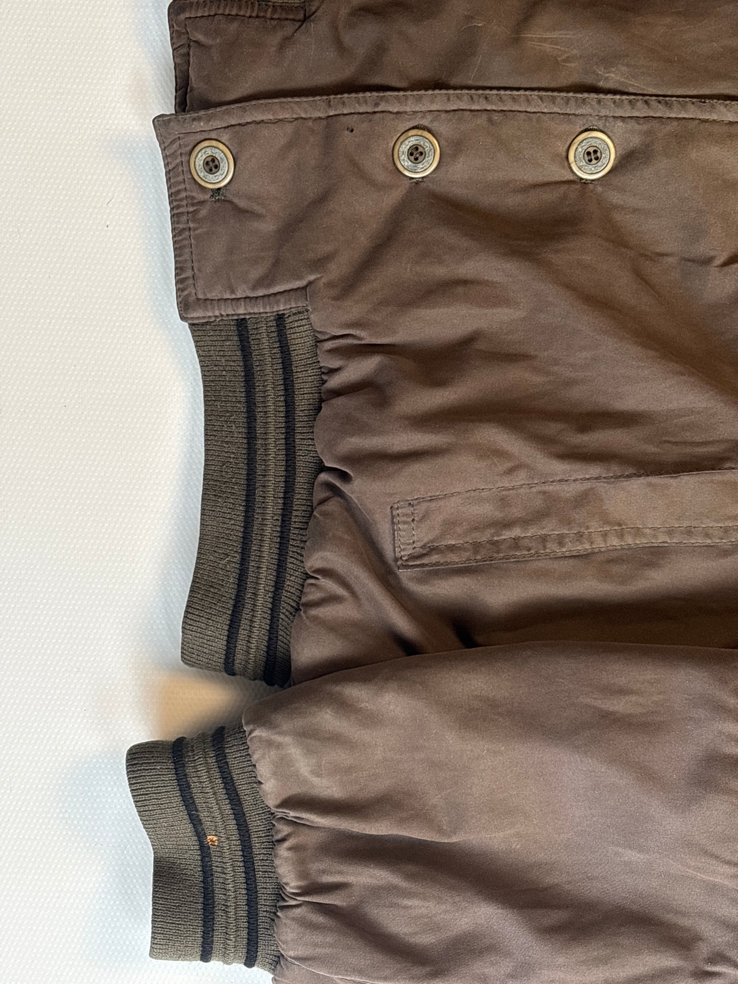 Vintage Bomberjacke braun oliv khaki mit Knöpfen, S,M,L