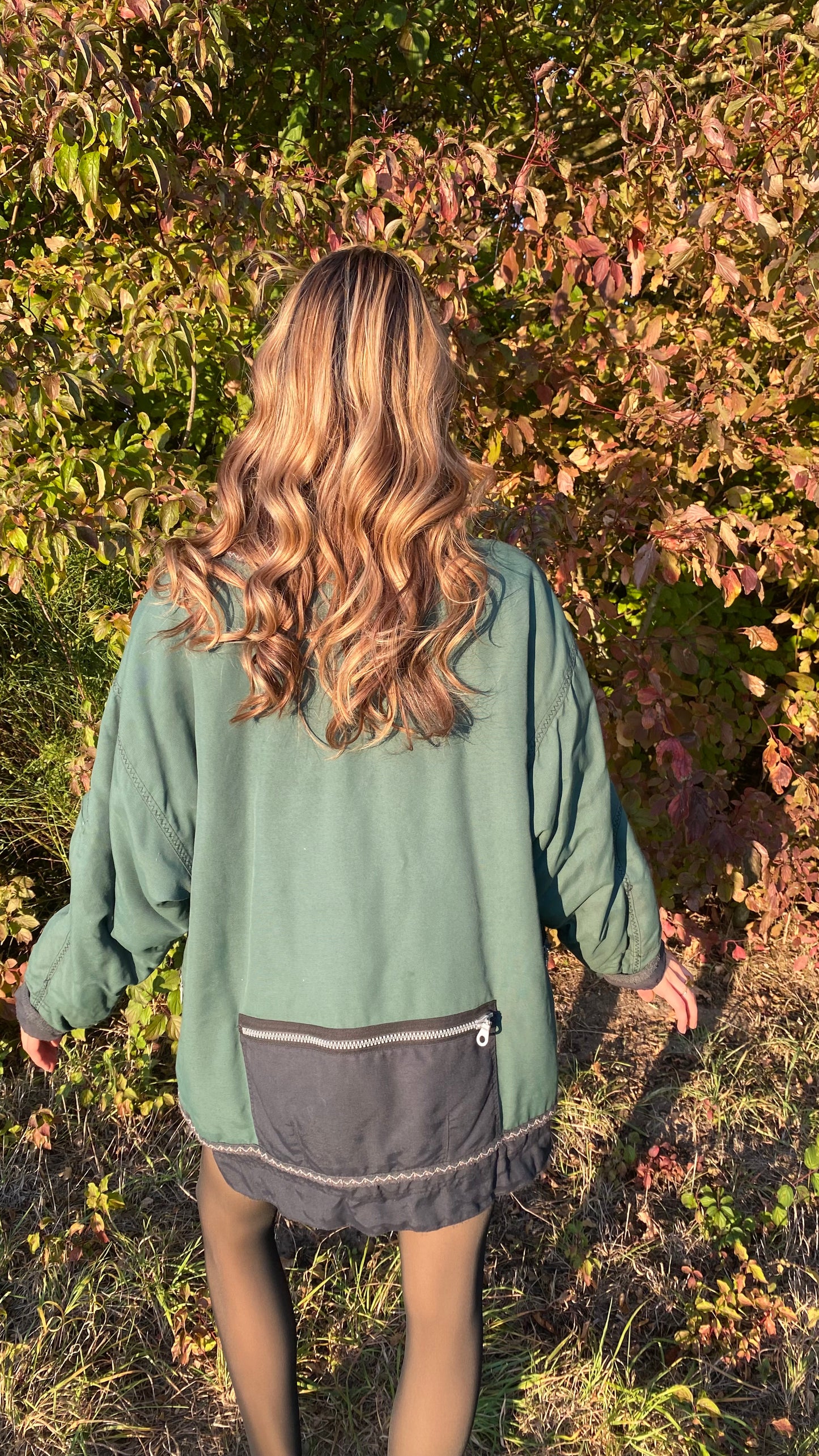 Vintage Skijacke Snow Retro Stil CANYON grün oversize, M,L,XL