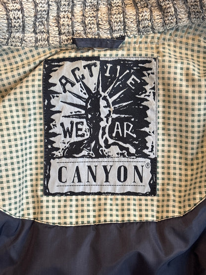 Vintage Skijacke Snow Retro Stil CANYON grün oversize, M,L,XL