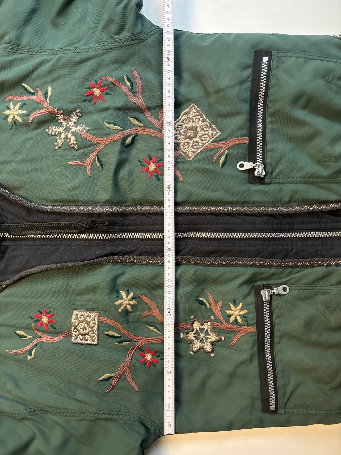 Vintage Skijacke Snow Retro Stil CANYON grün oversize, M,L,XL