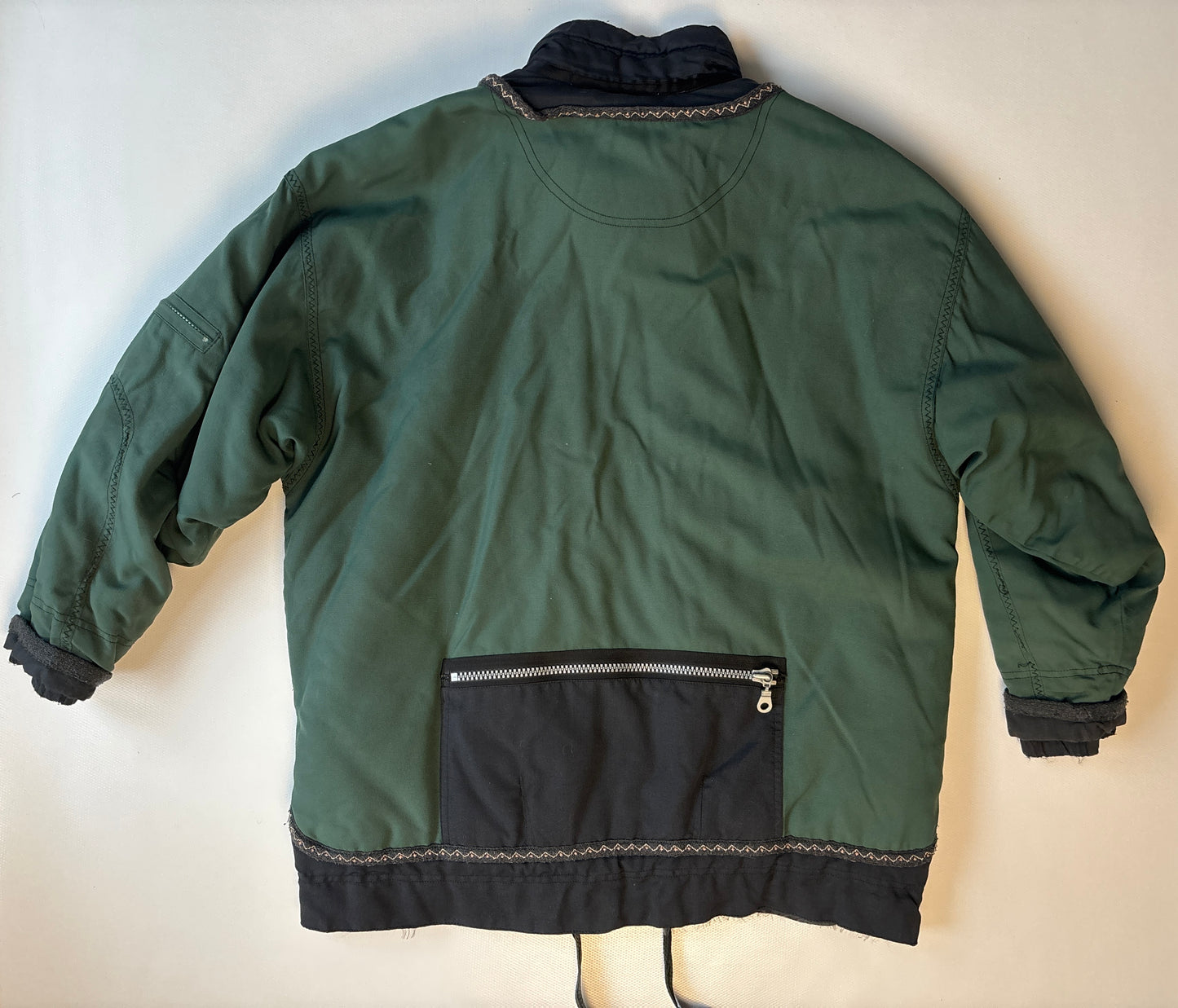 Vintage Skijacke Snow Retro Stil CANYON grün oversize, M,L,XL