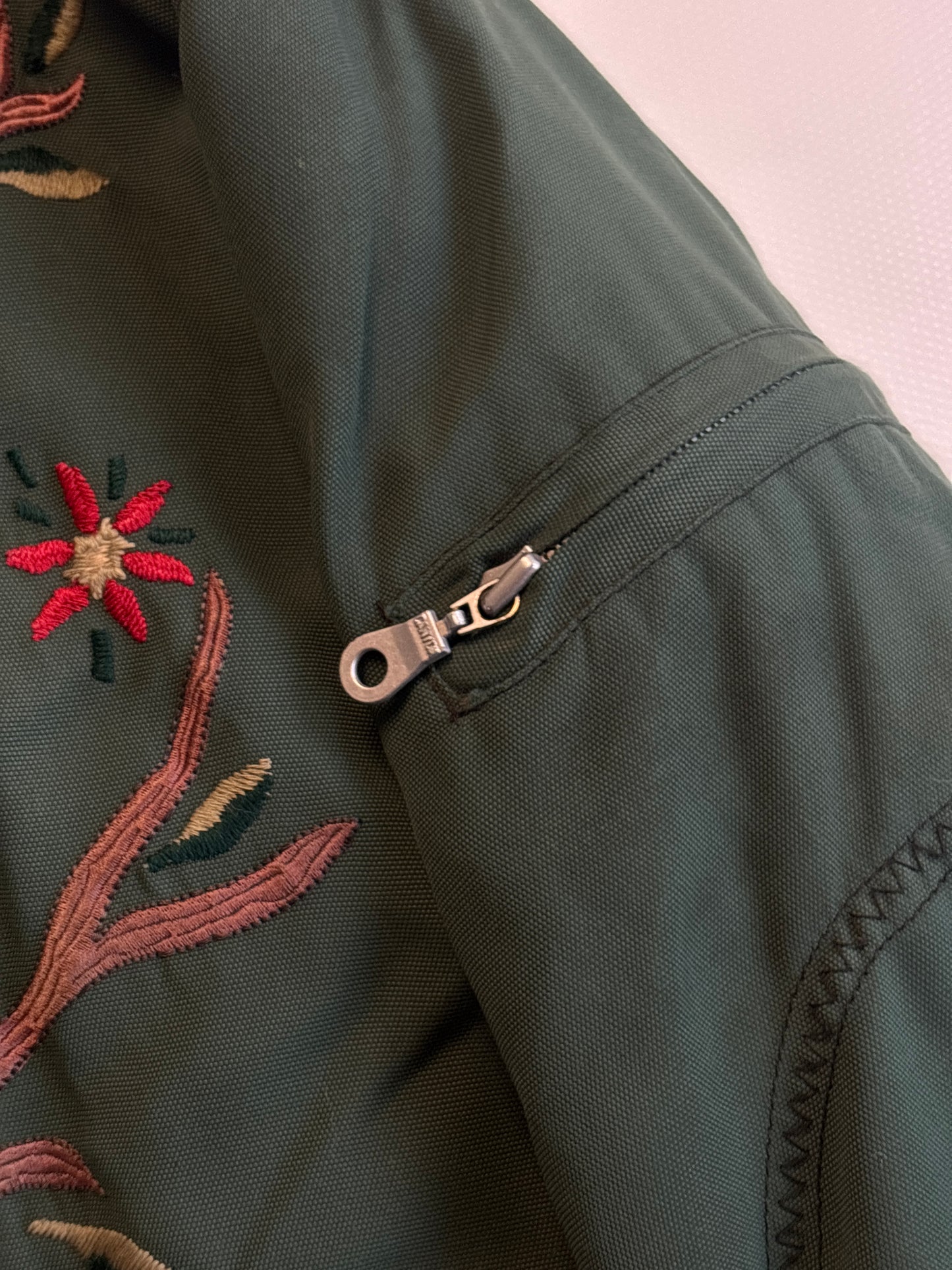 Vintage Skijacke Snow Retro Stil CANYON grün oversize, M,L,XL