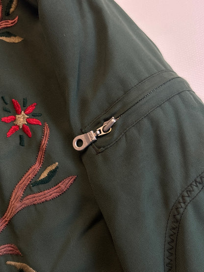 Vintage Skijacke Snow Retro Stil CANYON grün oversize, M,L,XL