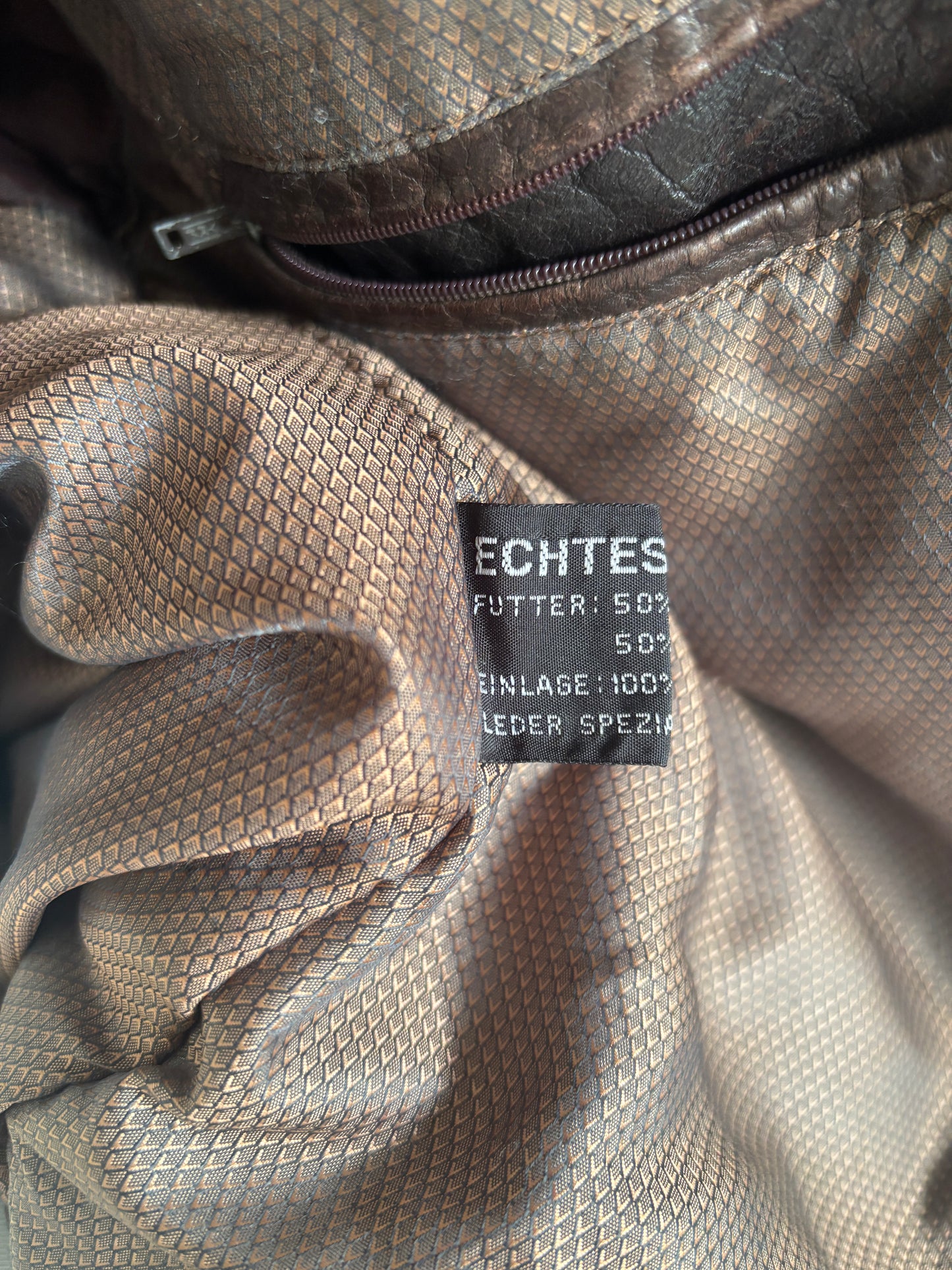 Echtlederjacke Don Camillo in dunkelbraun, oversize fit, Vintage, S,M,L