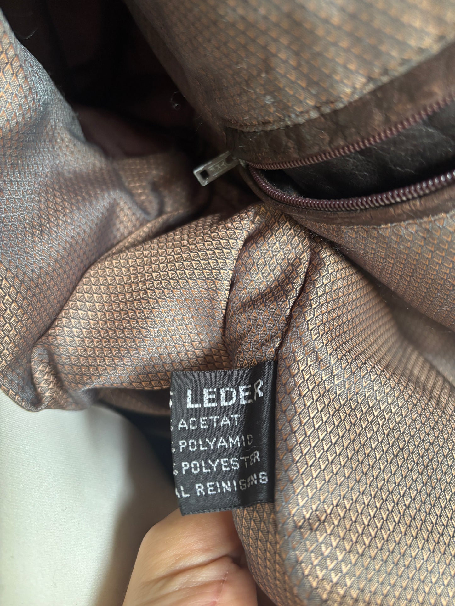 Echtlederjacke Don Camillo in dunkelbraun, oversize fit, Vintage, S,M,L