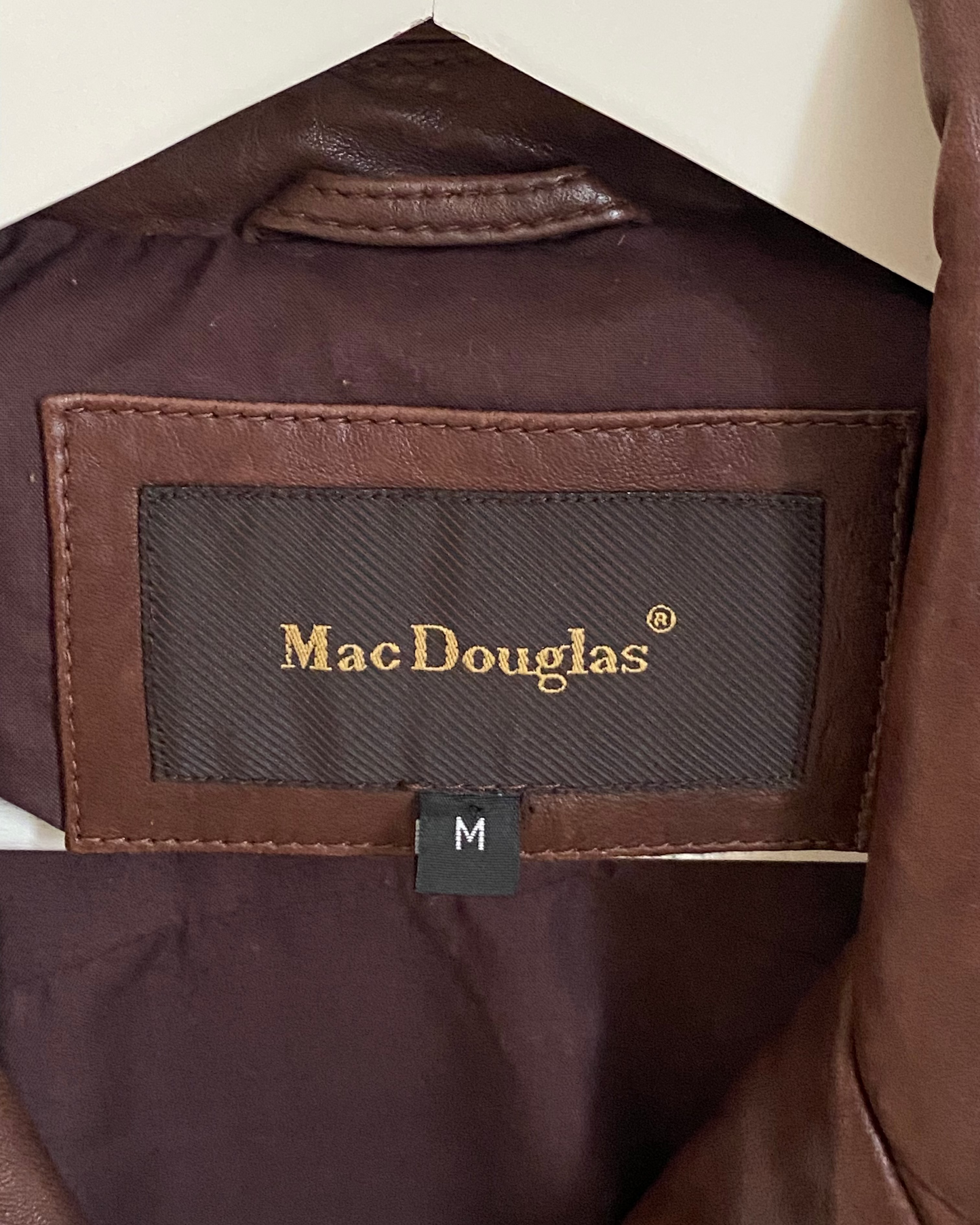 Mac Douglas Lederjacke in schönem braun, Reißverschluss, M