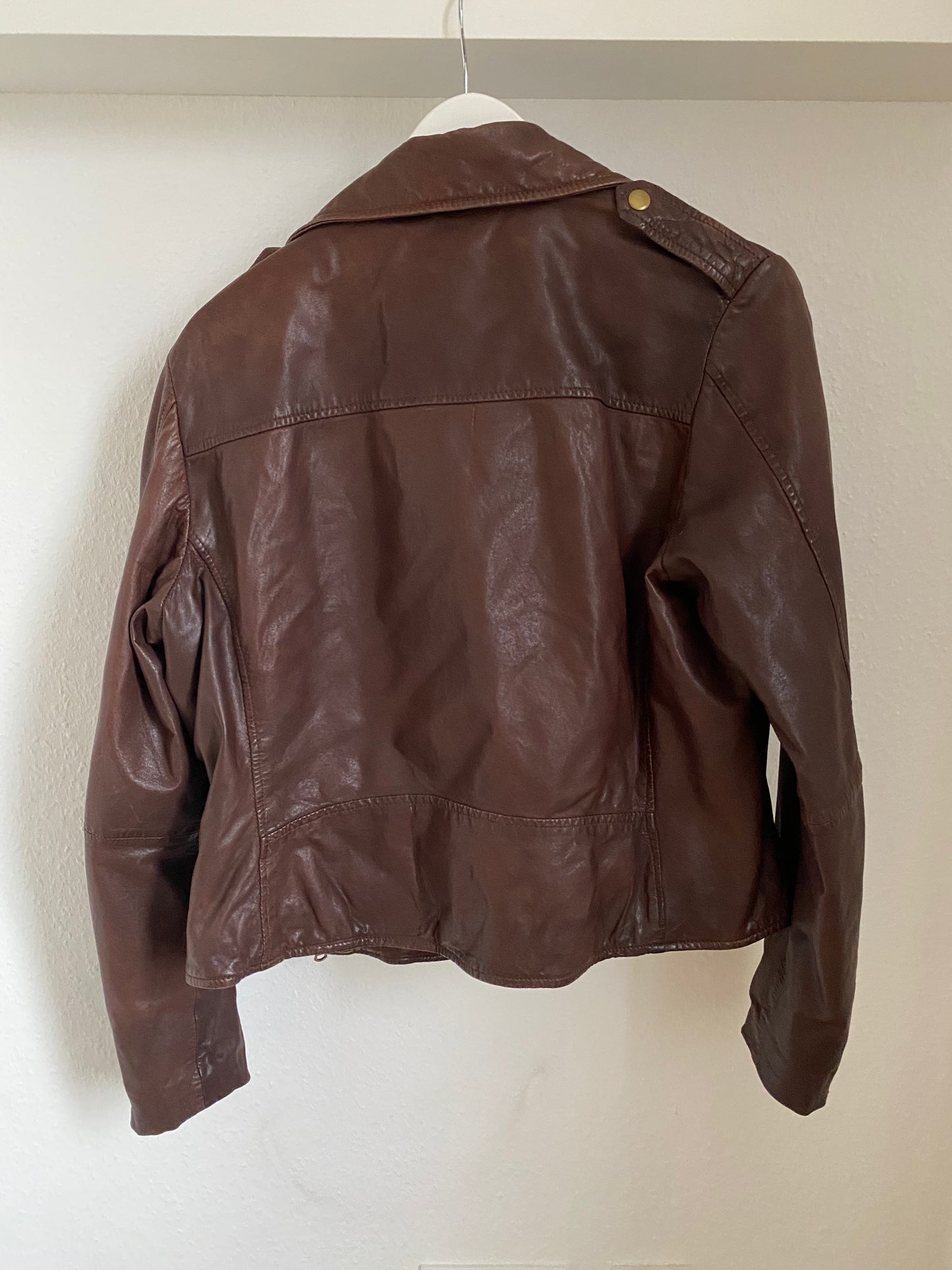 Mac Douglas Lederjacke in schönem braun, Reißverschluss, M