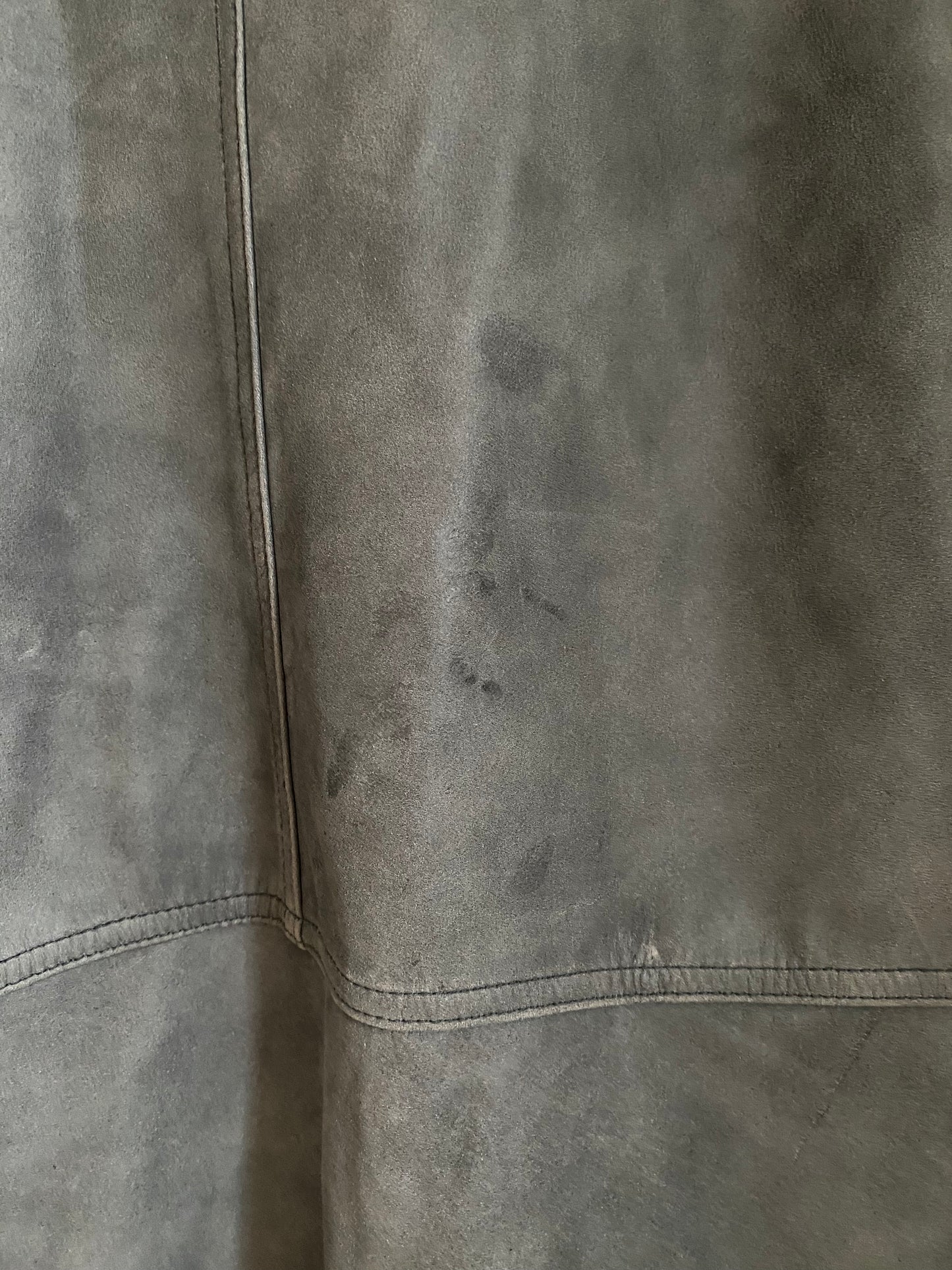 Weiche Vintage Lederjacke in grau, oversize, 2in1 Weste, S,M,L,XL