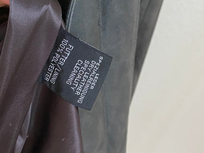 Weiche Vintage Lederjacke in grau, oversize, 2in1 Weste, S,M,L,XL