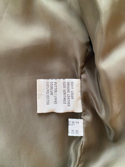 Wildlederjacke in oliv khaki, Kragen Blazer Stil, Julia S. Roma, S, M