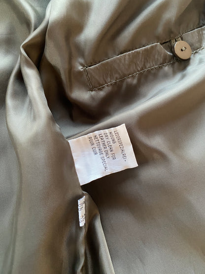 Wildlederjacke in oliv khaki, Kragen Blazer Stil, Julia S. Roma, S, M