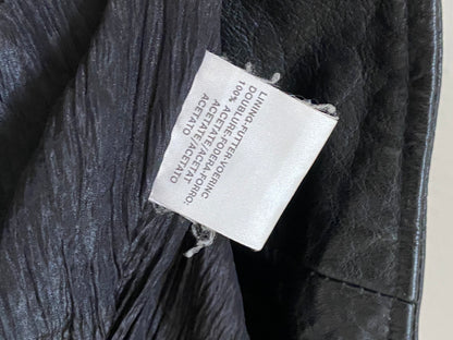 Echtleder Jacke Vintage Miss Astor im Bikerstil schwarz, S