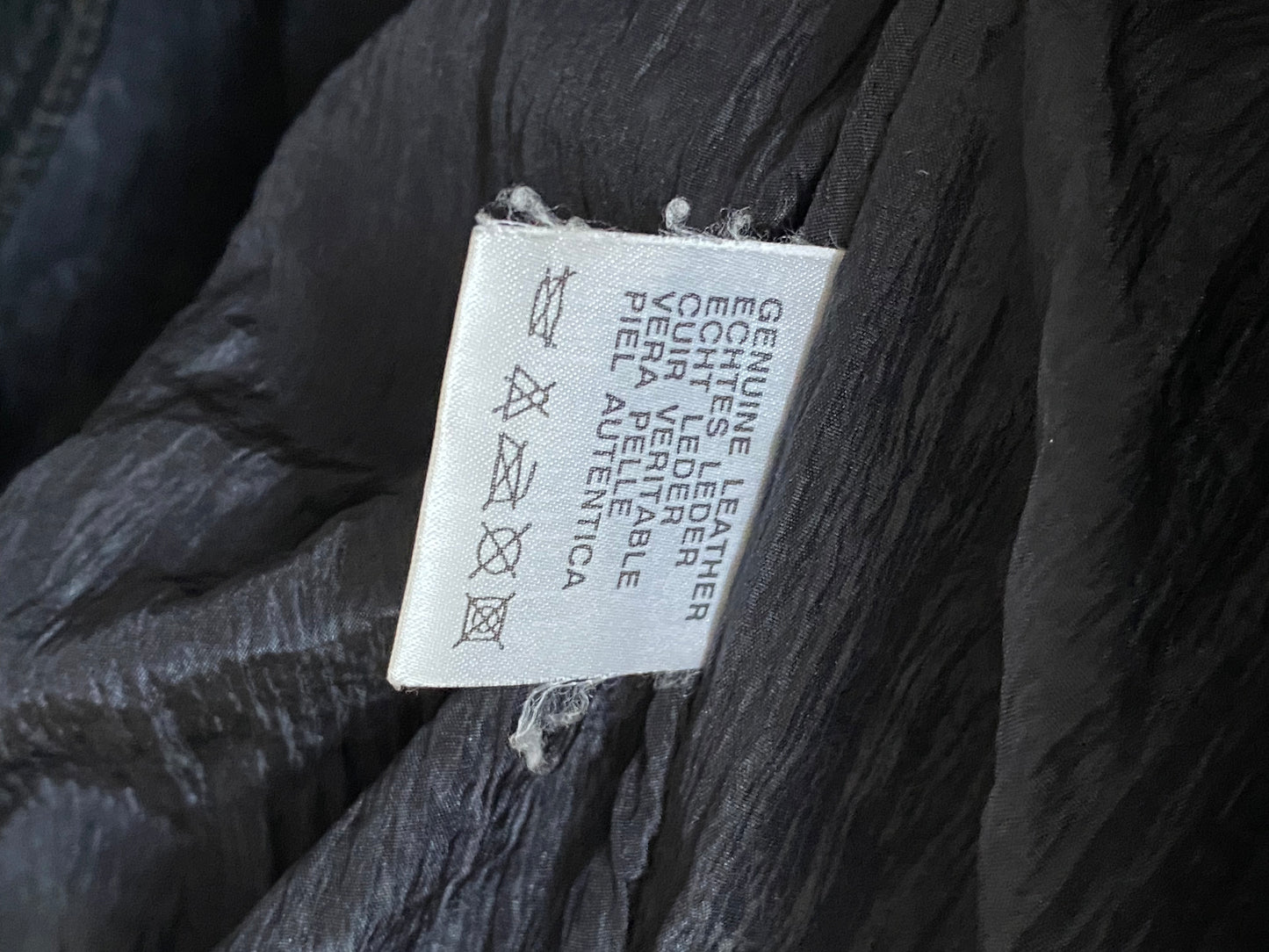 Echtleder Jacke Vintage Miss Astor im Bikerstil schwarz, S