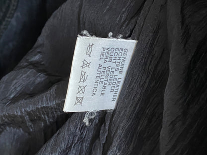 Echtleder Jacke Vintage Miss Astor im Bikerstil schwarz, S