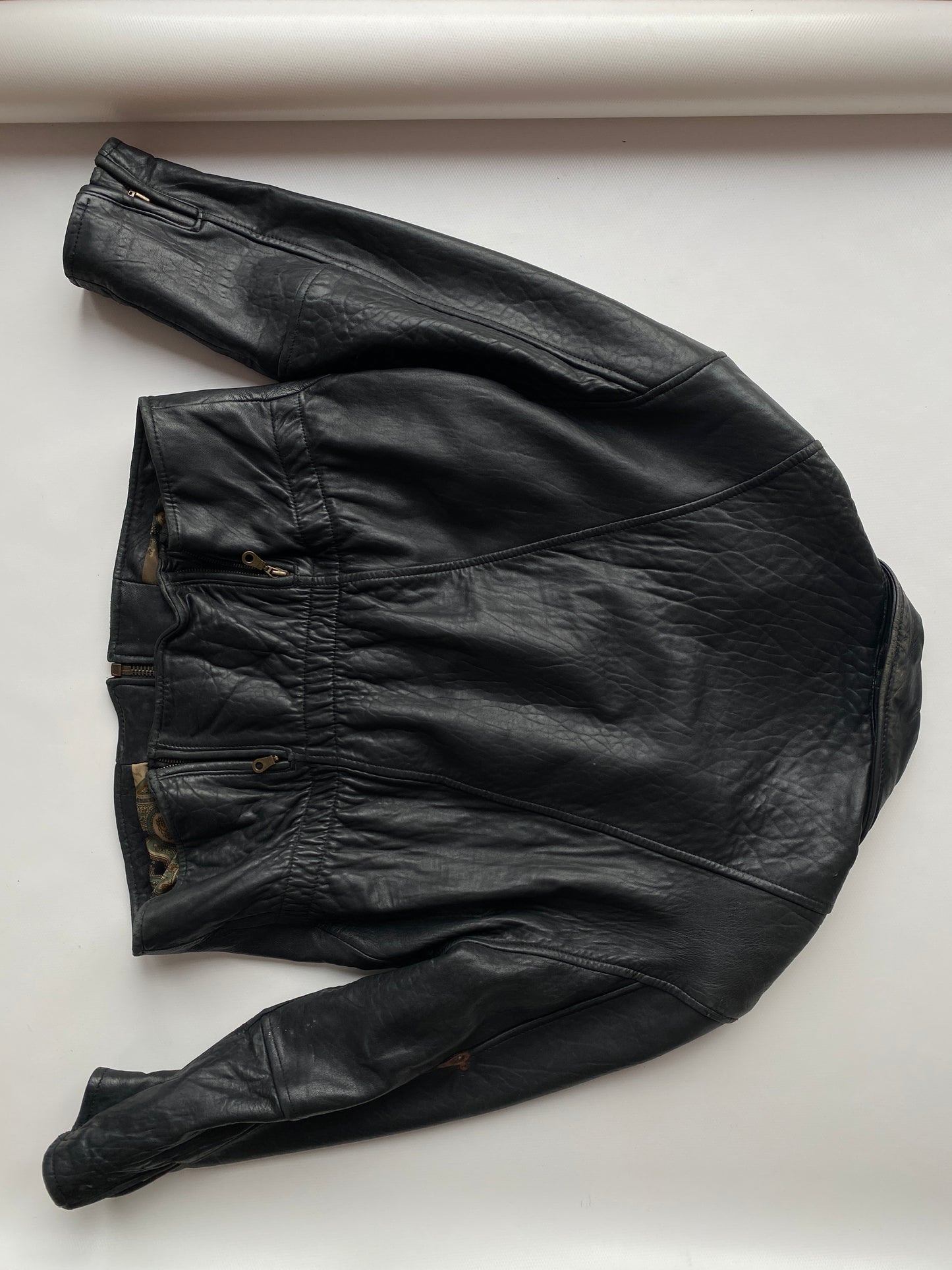 Echtleder Jacke Vintage Chevirex schwarz, M, L