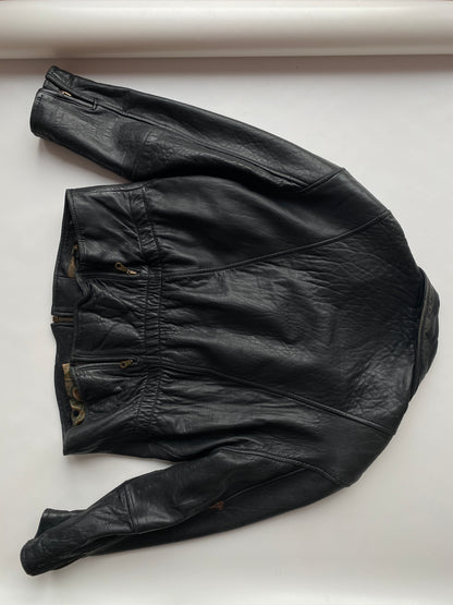 Echtleder Jacke Vintage Chevirex schwarz, M, L