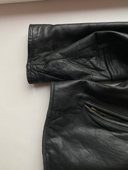 Echtleder Jacke Vintage Chevirex schwarz, M, L