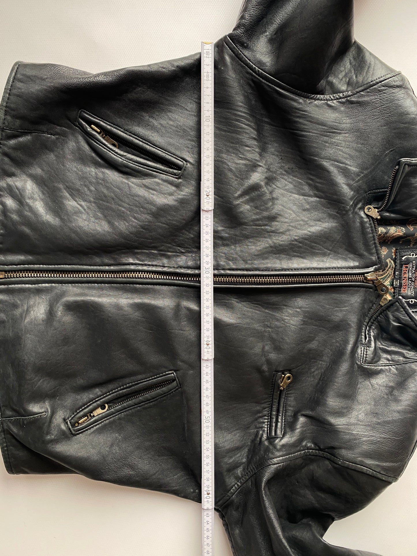 Echtleder Jacke Vintage Chevirex schwarz, M, L