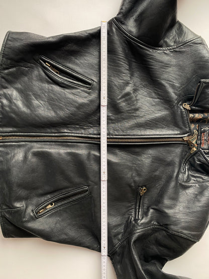Echtleder Jacke Vintage Chevirex schwarz, M, L