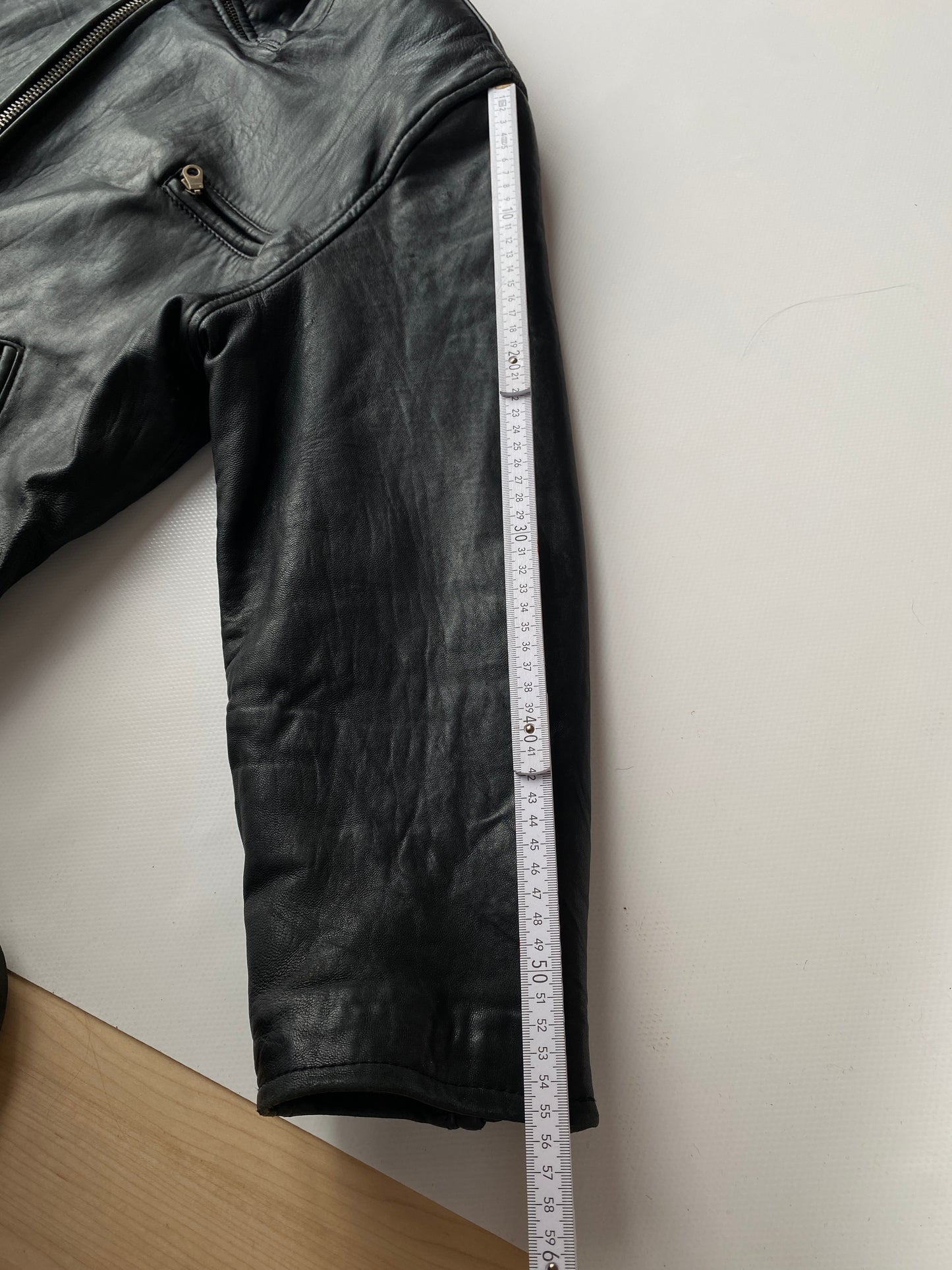 Echtleder Jacke Vintage Chevirex schwarz, M, L