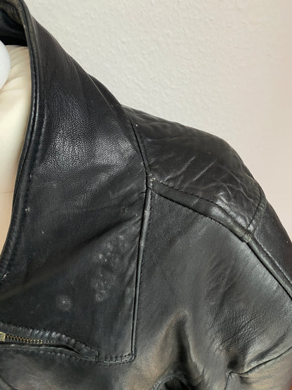 Echtleder Jacke Vintage Chevirex schwarz, M, L