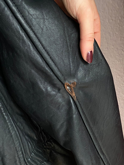 Echtleder Jacke Vintage Chevirex schwarz, M, L