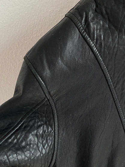 Echtleder Jacke Vintage Chevirex schwarz, M, L