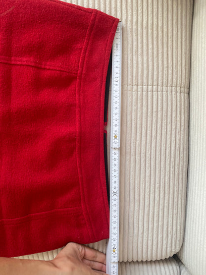 Pre-loved roter kurzer Rock aus Wollmischung mit Reißverschluss, S,M