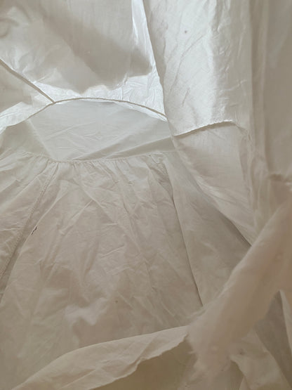 Traumhafter französischer Vintage Maxirock Zipfel Spitze Layering ruffled, S,M