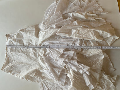 Traumhafter französischer Vintage Maxirock Zipfel Spitze Layering ruffled, S,M