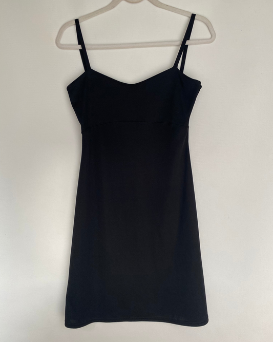 Retro pre-loved Minikleid in schwarz von Hennes Collection, M