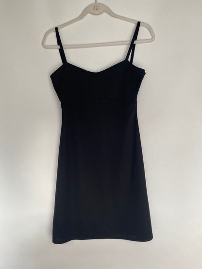 Retro pre-loved Minikleid in schwarz von Hennes Collection, M