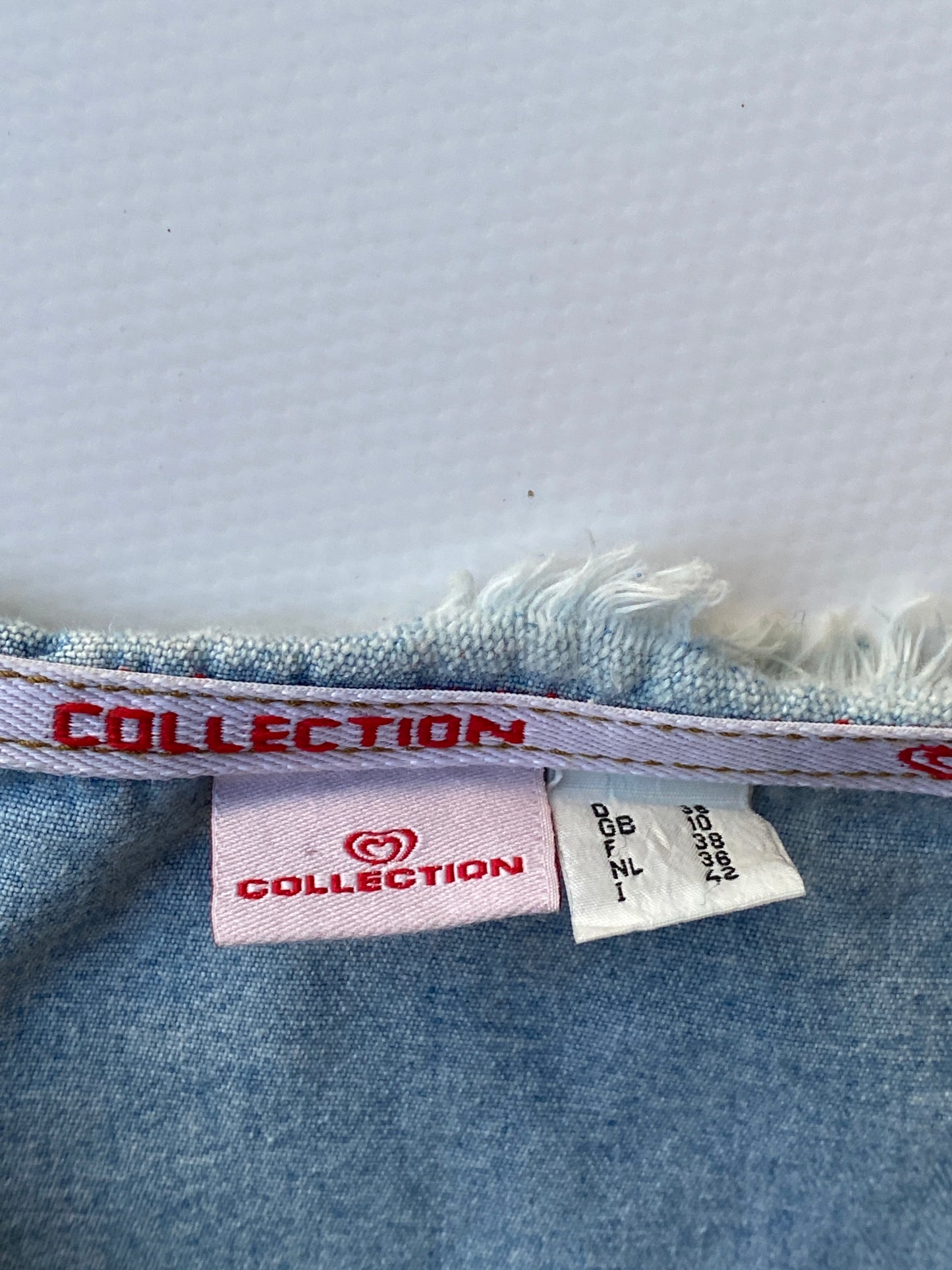 Asymmetrischer Jeansrock Midi mit Fransen, Langnese Collection Retro, S