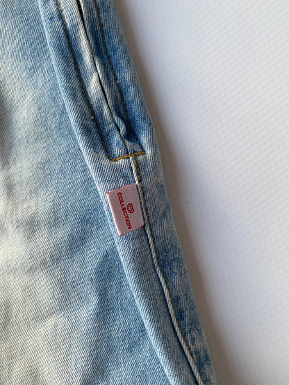 Asymmetrischer Jeansrock Midi mit Fransen, Langnese Collection Retro, S