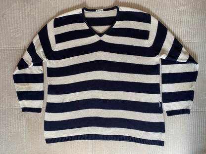 Vintage JOOP! Strickpullover, Blockstreifen marine/matrose, S, M, L