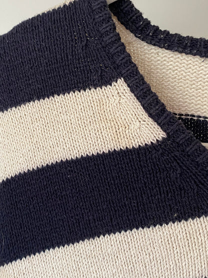 Vintage JOOP! Strickpullover, Blockstreifen marine/matrose, S, M, L