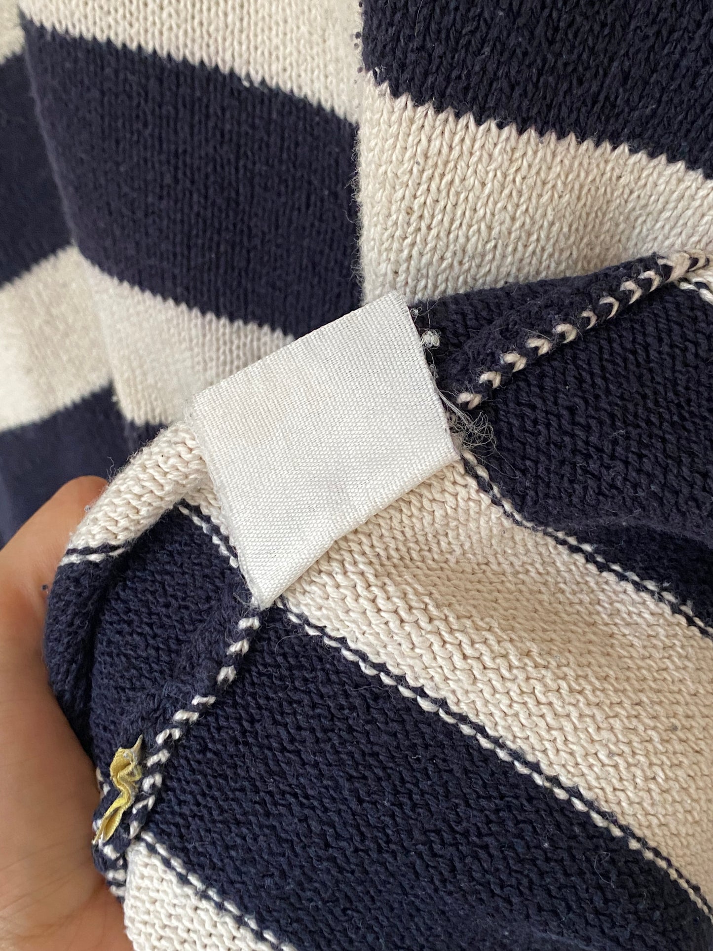 Vintage JOOP! Strickpullover, Blockstreifen marine/matrose, S, M, L