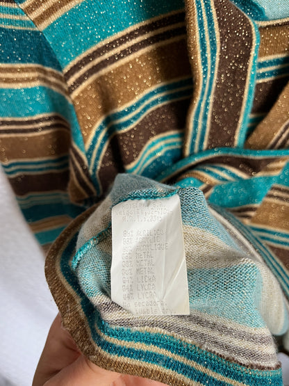 Retro OKY-COKY Schluppen 3/4 Arm Longsleeve, gestreift, S - M