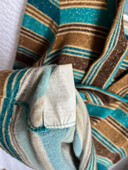 Retro OKY-COKY Schluppen 3/4 Arm Longsleeve, gestreift, S - M