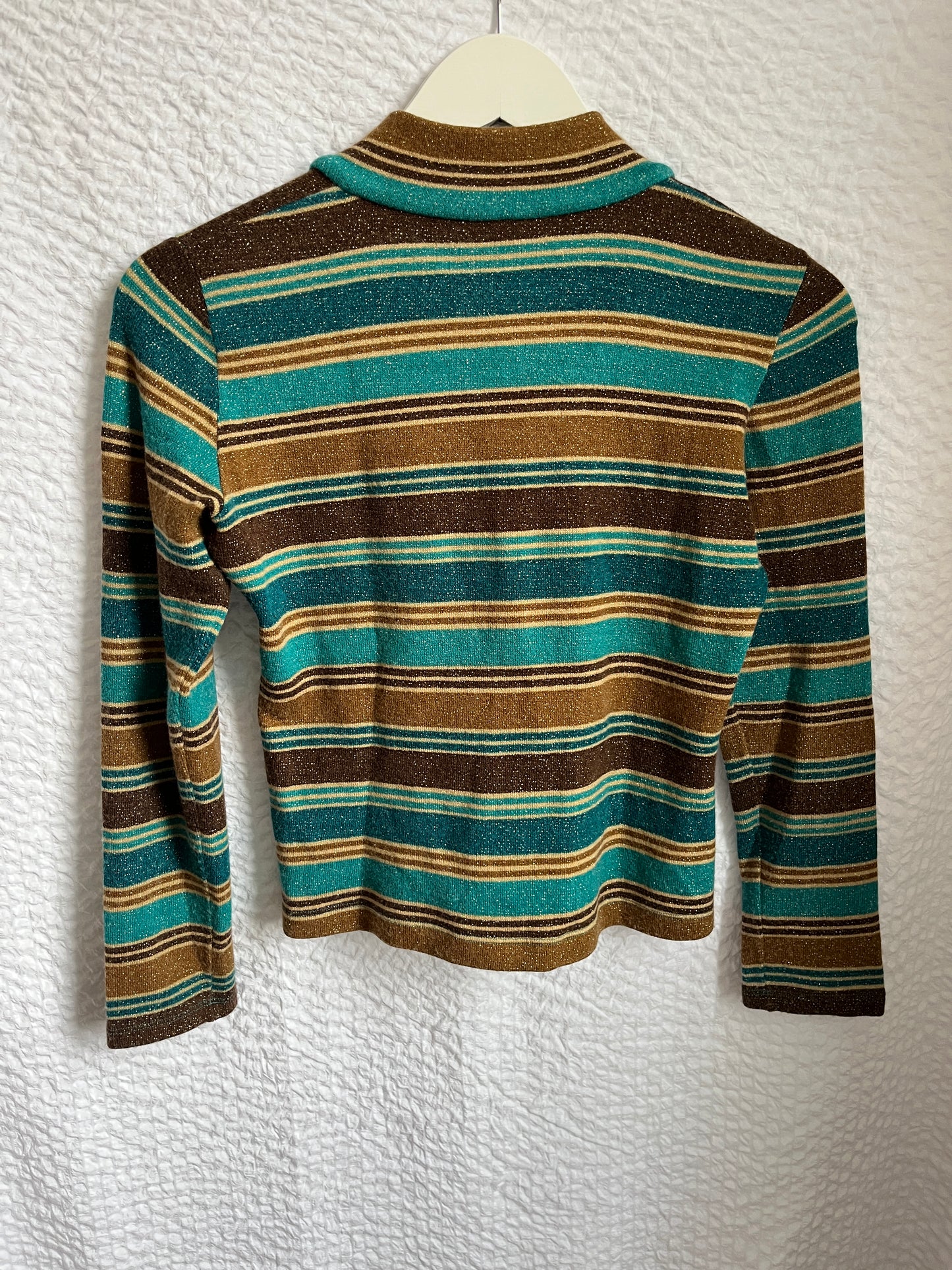 Retro OKY-COKY Schluppen 3/4 Arm Longsleeve, gestreift, S - M