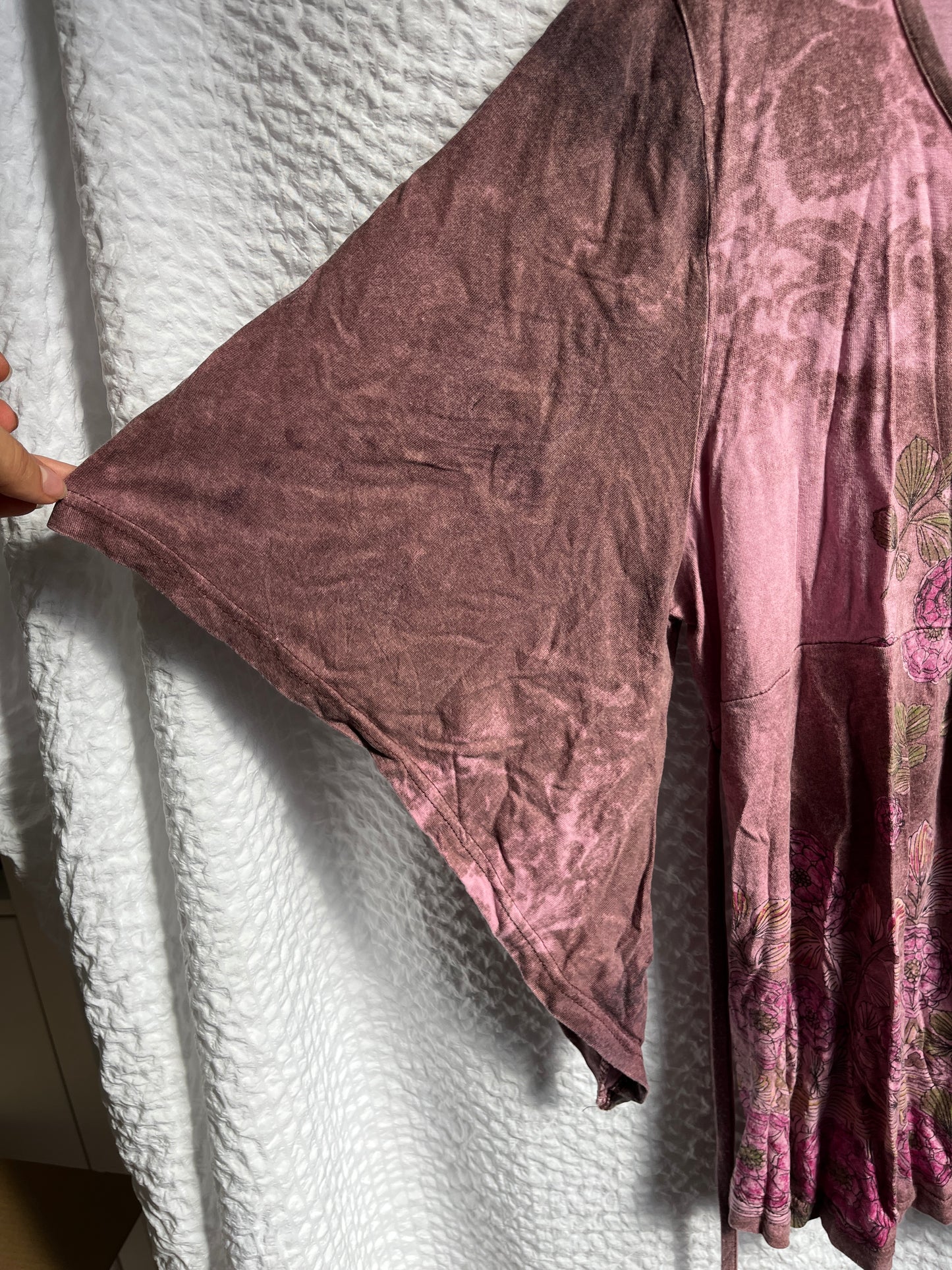 Vintage Fairy Tunika in lila-rosa, Schnürung, Viskose, S, M, L