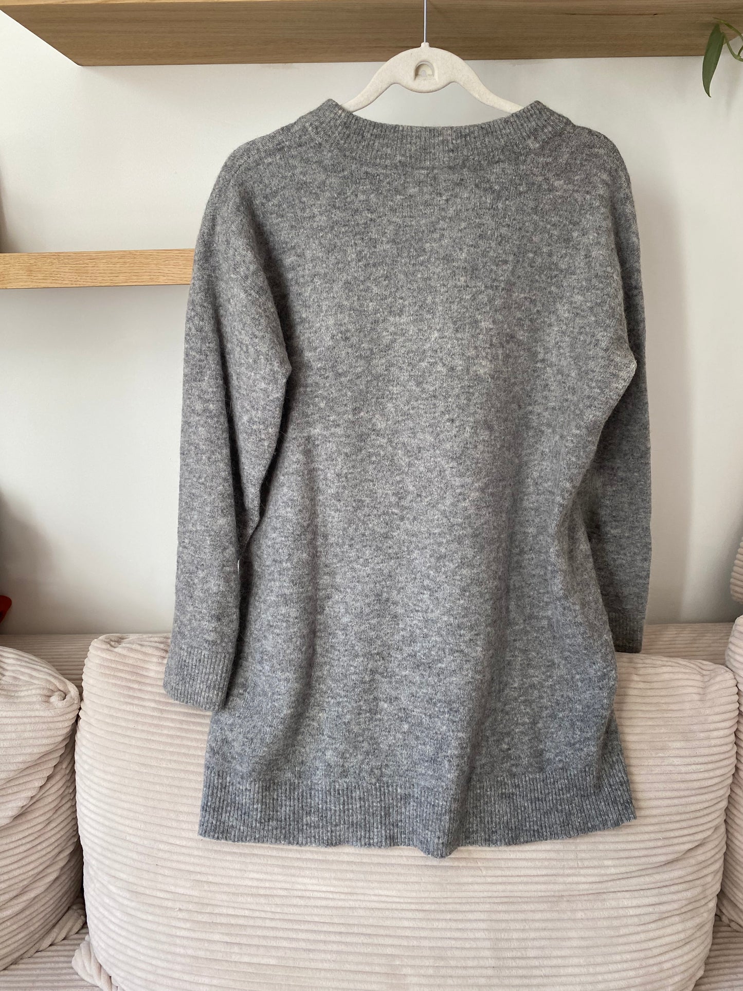 Samsøe Samsøe Nor Strickpullover, hellgrau, Alpaka Merinowolle, L