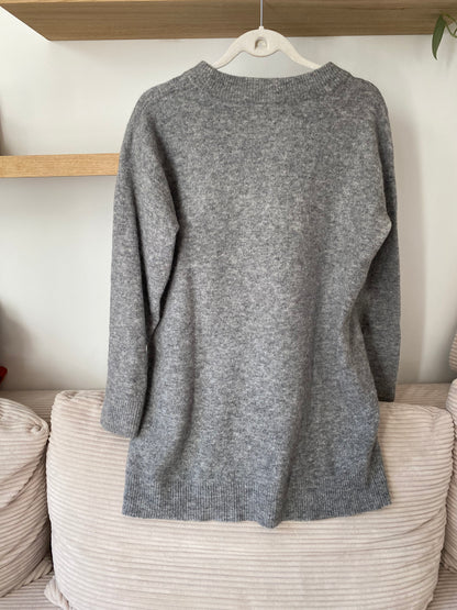 Samsøe Samsøe Nor Strickpullover, hellgrau, Alpaka Merinowolle, L