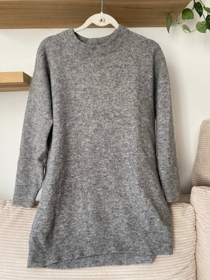 Samsøe Samsøe Nor Strickpullover, hellgrau, Alpaka Merinowolle, L