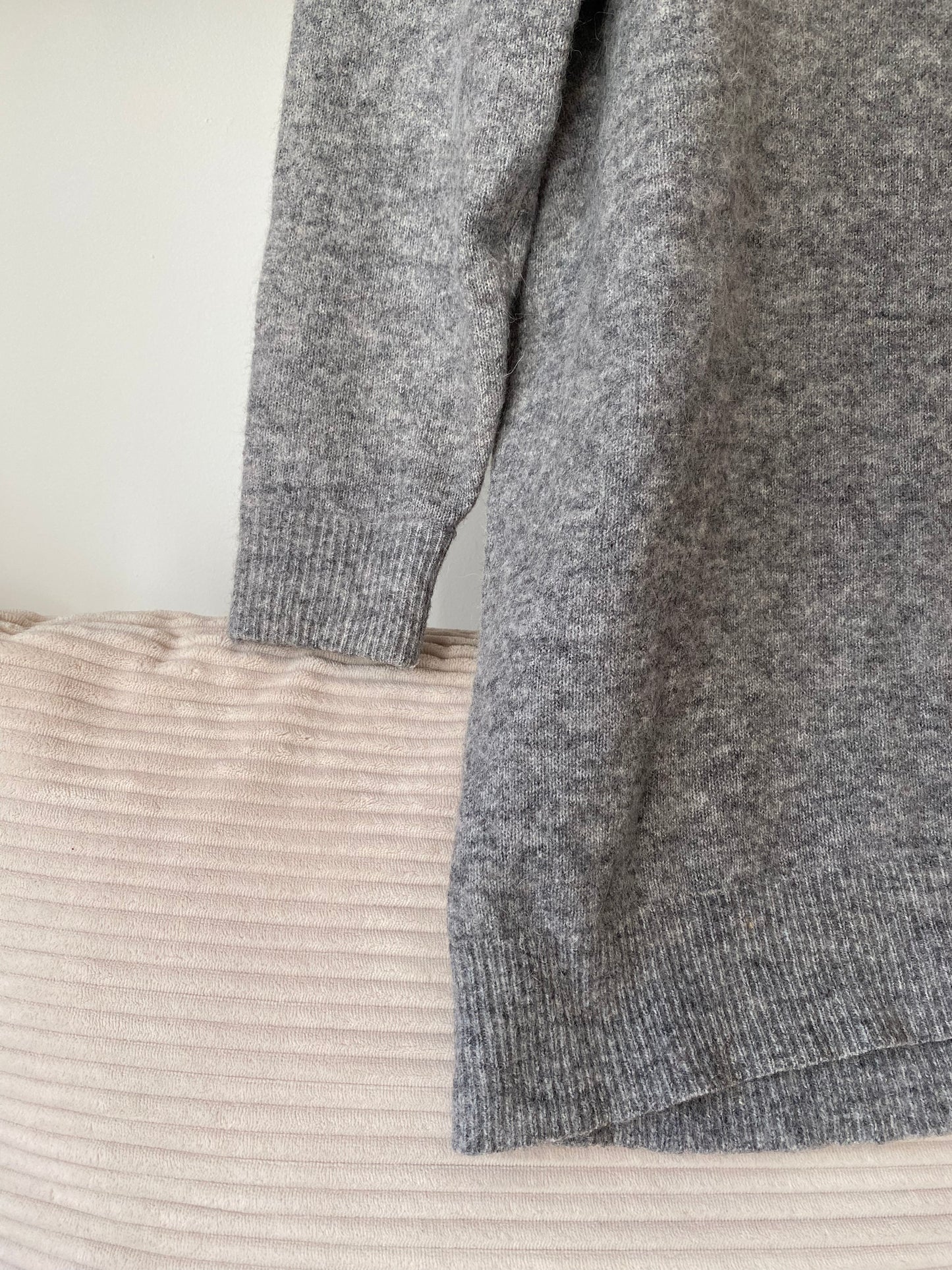 Samsøe Samsøe Nor Strickpullover, hellgrau, Alpaka Merinowolle, L