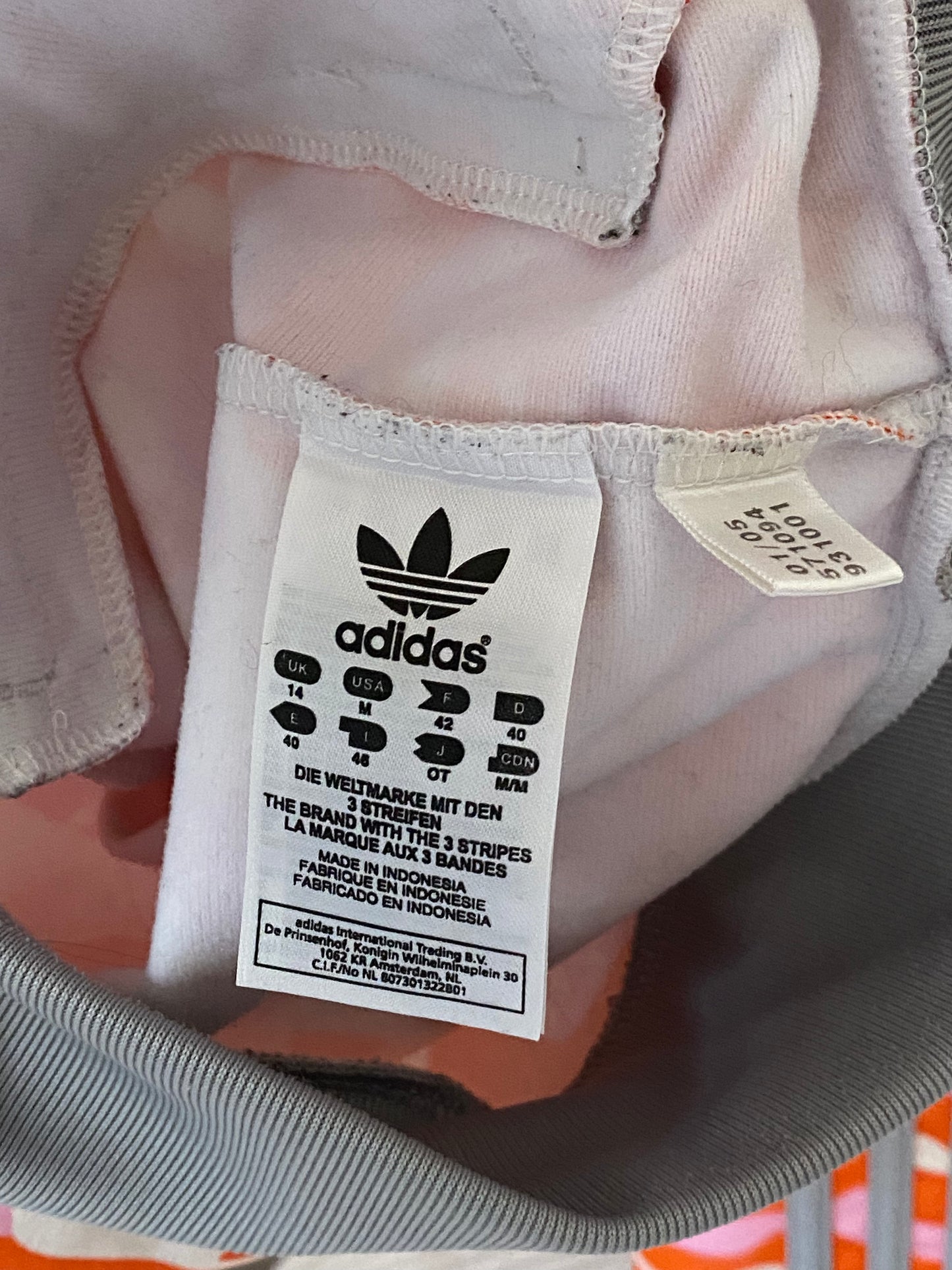 Vintage Adidas Missy Elliot Trackjacket 2005 rosa orange weiß, S-M