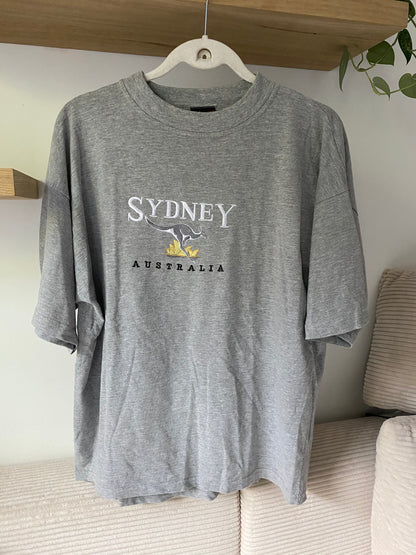 Vintage early 90s Kangaroo Australia T-Shirt hellgrau, S,M,L