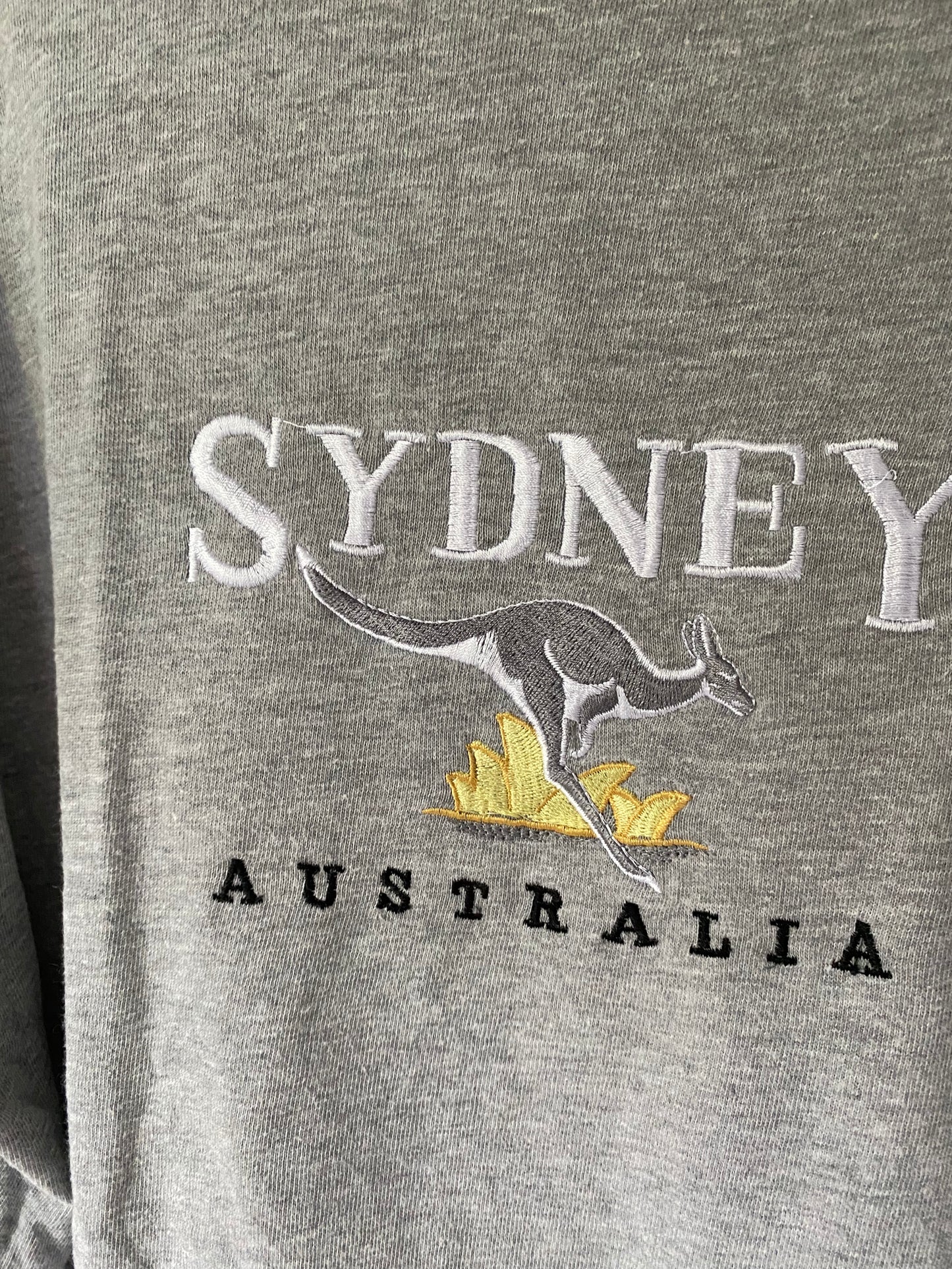 Vintage early 90s Kangaroo Australia T-Shirt hellgrau, S,M,L