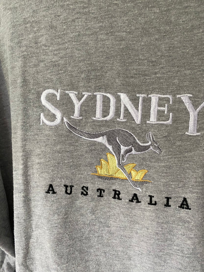 Vintage early 90s Kangaroo Australia T-Shirt hellgrau, S,M,L