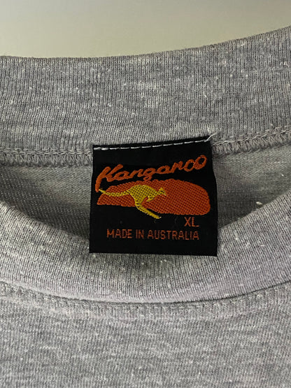 Vintage early 90s Kangaroo Australia T-Shirt hellgrau, S,M,L